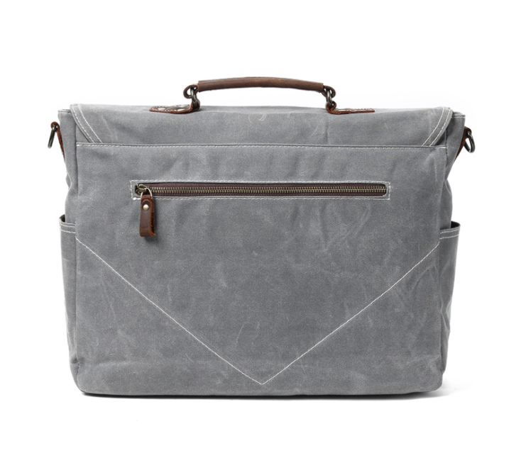 Leather & Canvas Messenger Bag For School, only $69.99