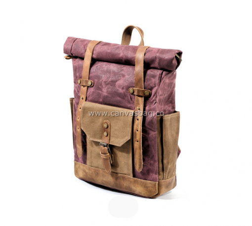 Canvas Rucksack Backpack Travel Rucksacks School Bags - Image 11