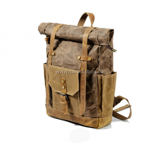 Canvas Rucksack Backpack Travel Rucksacks School Bags - Image 8