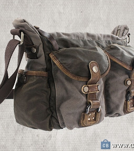 Leather Canvas Shoulder Bags Vintage Bag Canvas Bag Leather Bag CanvasBag.Co