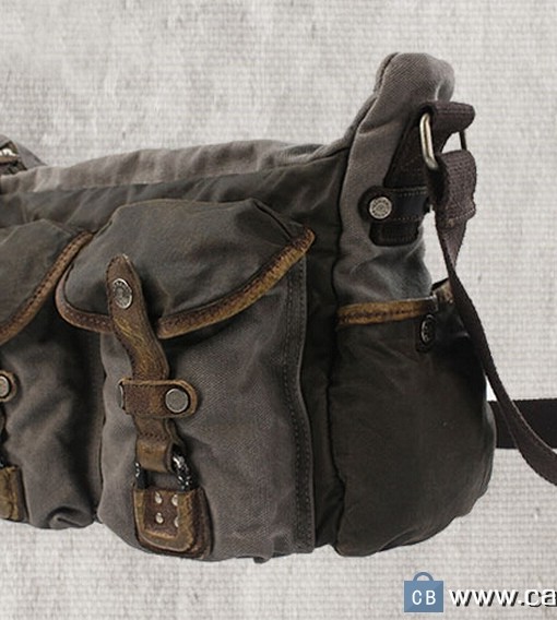 Leather Canvas Shoulder Bags Vintage Bag Canvas Bag Leather Bag CanvasBag.Co