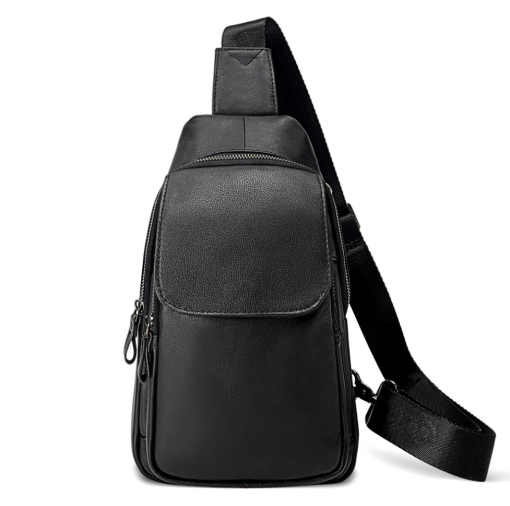 Compact Leather Sling Backpack – Stylish Sling Bag for Men - Image 3