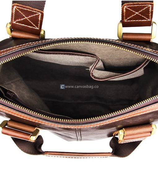 Leather Small Messenger Bag Shoulder Bag Canvas Bag Leather Bag