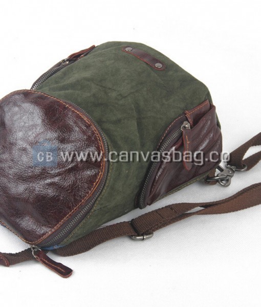 Small Canvas Backpack Rucksack for Girl Canvas Bag Leather Bag