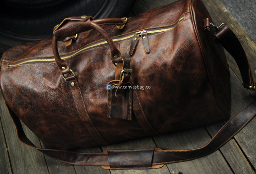 mens leather luggage bags