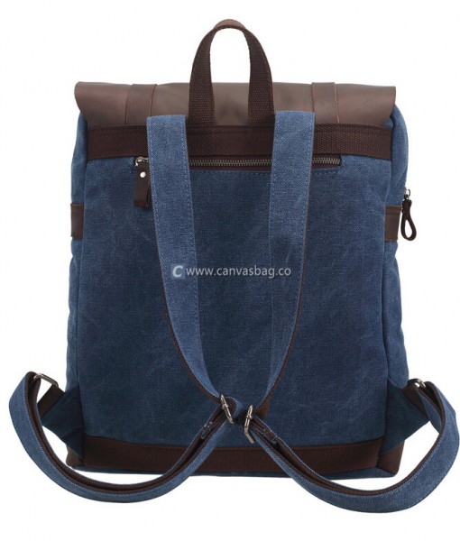 Large Backpack Overnight Bag Travel Backpack Canvas Bag Leather Bag