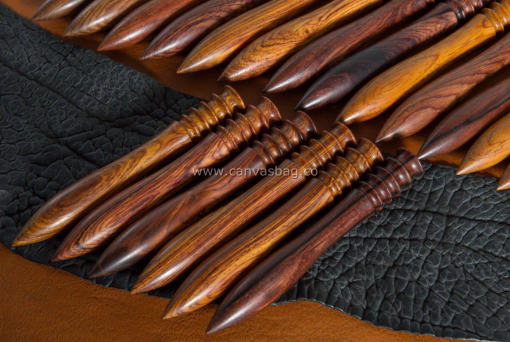 Leather Edge Slicker Sandalwood Burnish Bar Edge Burnisher Cocobollo Ironwood Ebnoy Leather Craft Tool Set for DIY Leather Working - Image 6