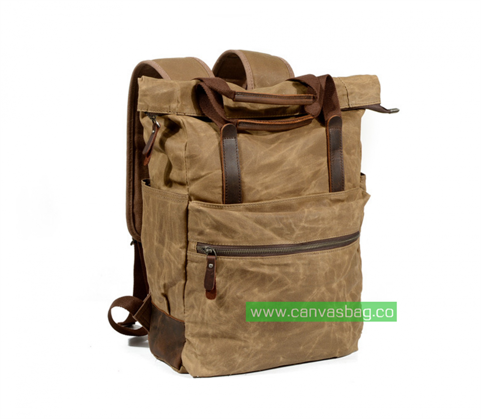 canvas and leather backpack canvas hiking backpack Canvas Bag Leather