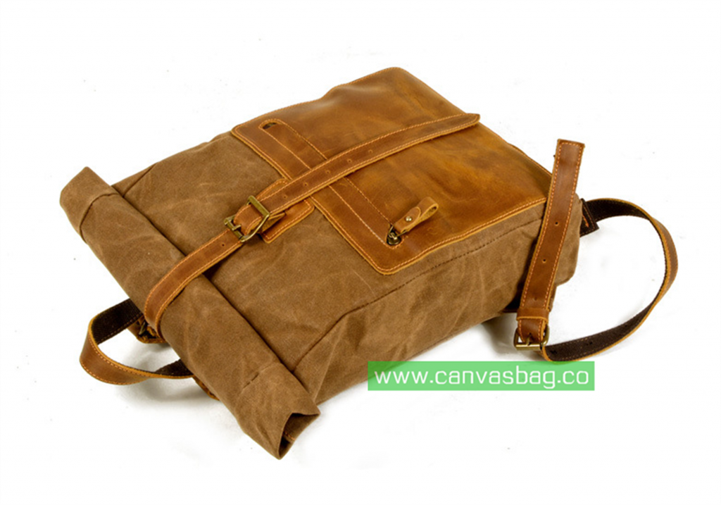 canvas leather backpack canvas rucksack backpack - Canvas Bag Leather ...