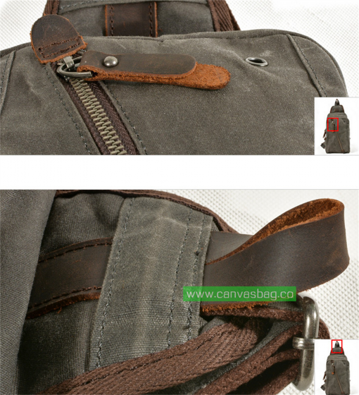 sling canvas backpacks canvas shoulder sling bag - Image 14