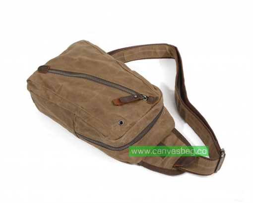 sling canvas backpacks canvas shoulder sling bag - Image 4