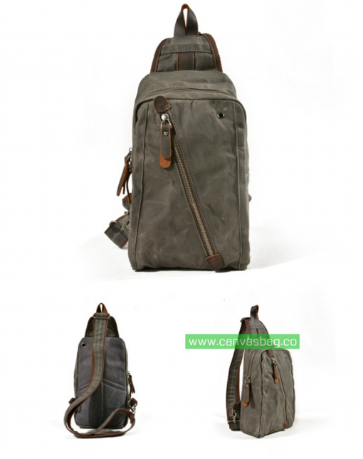 sling canvas backpacks canvas shoulder sling bag - Image 6