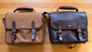 canvas vs leather messenger bag