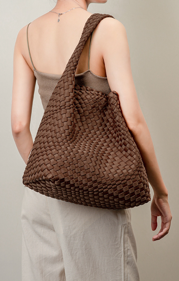 Handmade Woven Neoprene Shoulder Bag 